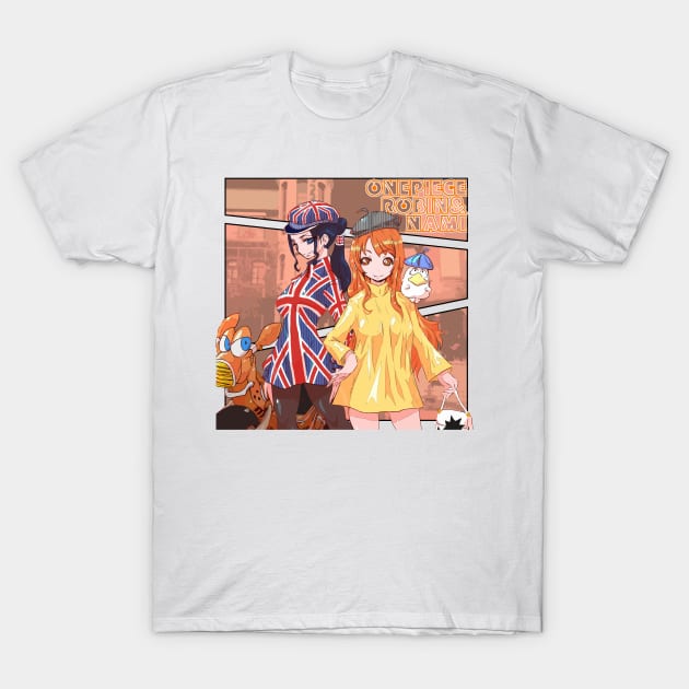 Robin Nami One Piece Chibi T-Shirt by KDungUniversal